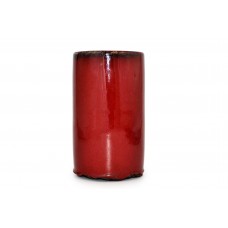 1374  A peach-red glaze brush pot